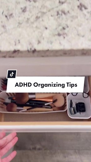 3 ADHD Organizing Tips to Make Your Life Easier: 1. Clear Containers 2. Avoid Too Much Detail 3. Manage Expectations #adhd #adhdtips #adhdorganization #adhdorganizer #neurodivergent #adhdtok #neurodivergenthypehouse