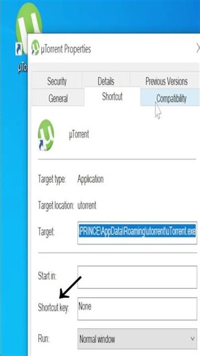 How to set shortcut to open apps on windows