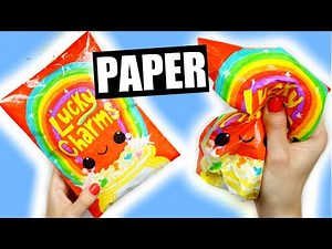 DIY paper squishy LUCKY CHARMS | Paper squishy week #6