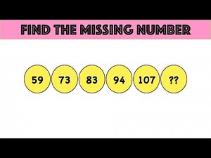 59, 73, 83, 94, 107, ?? || Find The Missing Number || 99% Fails To Answer