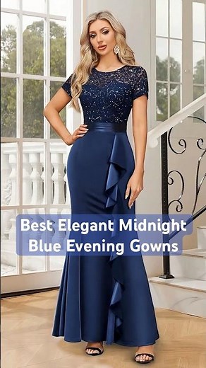 Best Elegant Midnight Blue Evening Gowns #BlueFormalDresses2026
