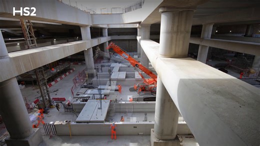 Counting down our highlights of 2025... #8 is the completed foundations for the high-speed platforms🚄 at Old Oak Common. Assembly of the six HS2 platforms is nearly complete, and many of the architectural walls and columns are installed Watch the full video: https://youtu.be/0oaATVutt6k | High Speed Two Limited (HS2 Ltd)