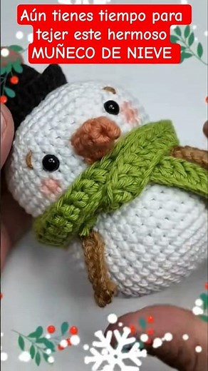 EASY AND QUICK to crochet amigurumi snowman #crochet #amigurumi #completeamigurumitutorial