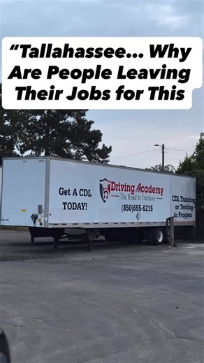 Jody Gerena on Instagram: "Because getting a CDL license in Tallahassee, Florida creates real career options — not just another job. More Florida residents are choosing CDL training to qualify for high-demand truck driving jobs, better pay, and long-term stability. With trucking companies hiring nationwide, a commercial driver’s license (CDL) gives you skills that travel with you. At our Tallahassee CDL school, we focus on hands-on truck driver training, state test preparation, and job-ready ski
