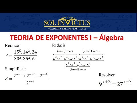 TEORIA DE EXPONENTES I (POTENCIACION) - NIVEL ESCOLAR Teoria y Ejercicios