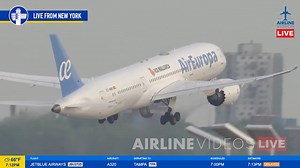 101K views · 2.3K reactions | Air Europa Boeing 787-9 Dreamliner departs JFK for Brussels, captured live during the Airline Videos Live broadcast from the TWA Hotel! #airlinevideoslive #airlinevideos #aviation #airlines #aviationgeek #aviationdaily #airplanes #boeing787dreamliner #b787 | AIRLINE VIDEOS | Facebook