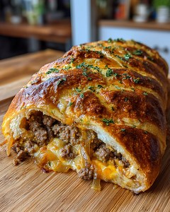 Stokbrood gevuld met Gehakt, Kaas en Ui 🥖🧀 Een crunchy stokbrood met soft gehakt, gooey kaas en zoete ui dat perfect is om je vol te houden 😋 ⸻ Ingrediënten Voor het Gehaktsmengsel: • 400 g (14 oz) halal rundergehakt • 1 grote ui, fijngesneden • 1 el olijfolie • Zout & zwarte peper, naar smaak • 1 tl paprikapoeder • ½ tl knoflookpoeder Voor het Stokbrood: • 1 groot stokbrood • 150 g (1½ cup) geraspte kaas (jong belegen of mozzarella) • 1 el boter, zacht Voor Afwerking (optioneel): • Verse pet