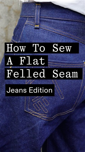 Forest & Thread is now Izzie | Sewing Patterns Reimagined on Instagram: "How to sew a flat felled seam: jeans edition Learn how to sew a flat felled seam on your homemade jeans and tons of other sewing techniques with my online virtual sewing workshops! This lesson is a condensed version of the flat felled seam step covered in great detail in my Just My Luck Jeans Sewing Workshop, as well as The Dart Side Jeans Sewing Workshop. All of my workshops and pdf patterns are currently 20% off with the 