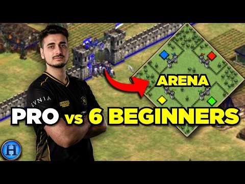 Professional Player vs 6 Beginners | AoE2