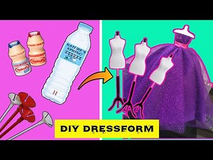 DIY Dress Form for Barbie Dolls /Miniature Dress Form / DIY Doll Stand