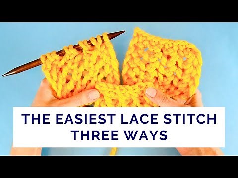 Easy One-Row Lace Knitting Pattern - Three Ways