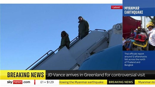 The US vice president and his wife Usha are expected to visit America's military base at Pituffik in the north of the Arctic island.