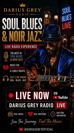 🔴 LIVE NOW | Darius Grey Radio 🎸 Soul Blues & Noir Jazz For Lonely Nights #shorts #music #soulmusic