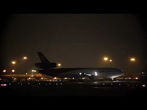 MD-11 Night Takeoff (UPS)