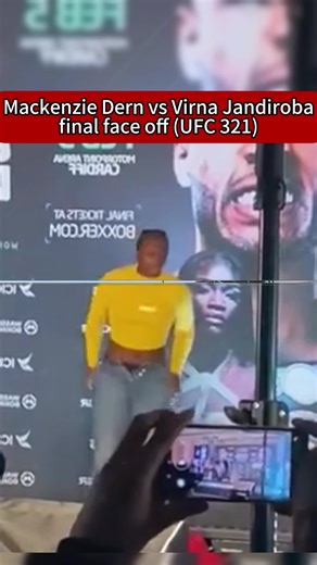Mackenzie Dern completed her final weigh-in at the UFC 321 ceremonial weigh-ins, marking the end of the weigh-in event and signaling the upcoming strawweight title fight between her and Virna Jandiroba.#mma #ufc #mackenziedern #ufc