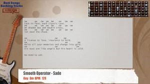 🎸 Smooth Operator - Sade Guitar Backing Track with chords and lyrics Chords - ChordU