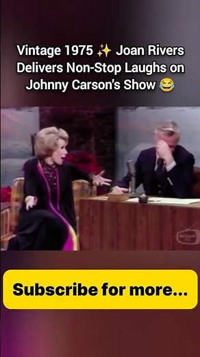 Vintage 1975 ✨ Joan Rivers Delivers Non-Stop Laughs on Johnny Carson's Show 😂