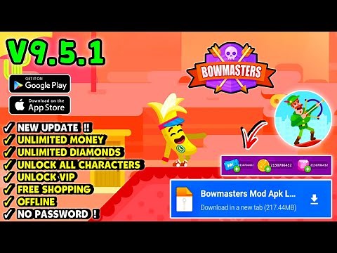 Bowmasters Mod Apk v9.5.1 | Unlimited Money & Unlock All Characters