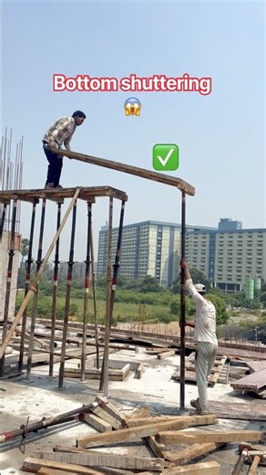 Amazing 😱 bottom shuttering technology carpenter work construction project ✅ #shorts #viral #work