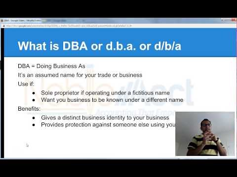 What is a DBA (Doing Business As)