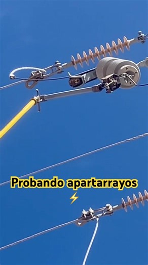 Lightning arrester test ⚡️ #pole #substation #electrician #electric #electricity