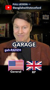 American or British? How to say garage? #englishtips #pronunciation #inglês | English with Steve Ford