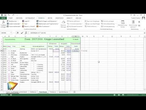 Excel-Workshop: Kassenbuch Tutorial: Einfache Rechnungen durchführen |video2brain.com
