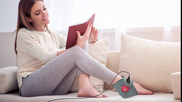 Comfytemp Ankle Heating Pad for Foot & Ankle Warmth, FSA Eligible HSA USB Wearable Heating Pad for Feet with 3 Heat & Timer Settings, Electric Heated Heel Wrap for Comfort, Heated Heel Wrap for Men