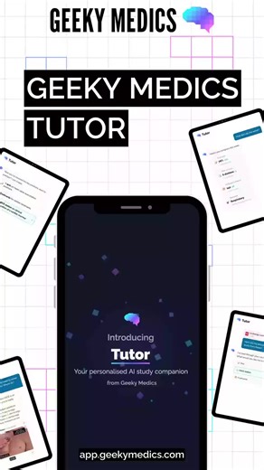 Try the Geeky Medics AI Tutor, your personal study buddy! Tutor answers your questions, tracks your learning progress, and creates revision resources like OSCE Stations and quizzes on the topic of your choice, or based on your uploaded materials. At the end of a session you can generate formatted revision notes, and when you drop back in Tutor can pick up right where you left off! Access 24/7 in-app or on app.geekymedics.com 👾 #geekymedics . . . . . #meded #medschool #medicalstudent #medstudent