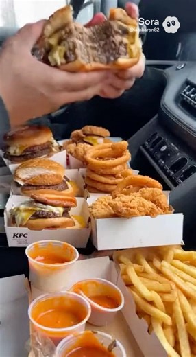 Car ASMR - Fast Food ASMR at Its Best 🍕🍟🍔 #asmr #burger #food #eating