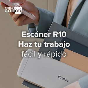 Toma el control de tus documentos con el escáner portátil R10. Conéctalo con el cable USB a tu laptop y escanea lo que necesites en cualquier lugar y momento. Compatible con Windows® y Mac® *. *Consulta versiones compatibles. | Canon Mexicana Soluciones de Imagen e Impresión