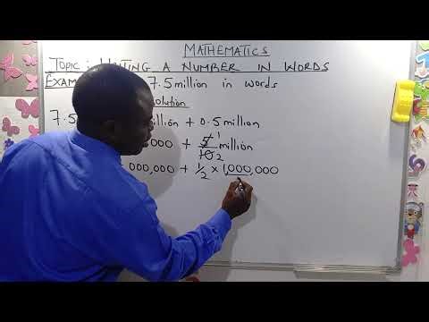 Mathematics: Writing a number in the million in words(JSS1)