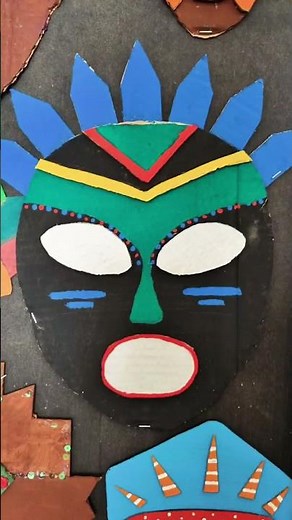 Máscaras africanas #artenaescola #artschool #mascaras #papelão #art #consciencianegra