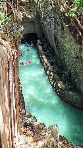 Underground river Xcaret Playa del Carmen Mexico tropical Caribbean jungle park water life #travel