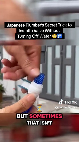 Japanese Plumber’s Secret Trick to Install a Valve