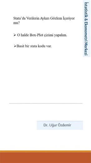 Stata'da Box-Plot Çizimi #ekonometri #istatistik #stata #spss