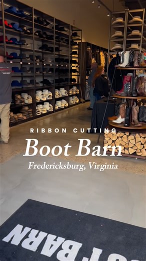 Fredericksburg Chamber on Instagram: "Celebrating the grand opening of Boot Barn 🎉 Boot Barn is the nation’s leading retailer of western and work wear. Its vision is simple: to offer a piece of the American spirit. The company believes its customers feed America, build America, and protect America. With an unwavering commitment to supporting the local communities it serves, Boot Barn proudly provides the broadest selection of cowboy boots, work boots, western wear, workwear, western-inspired fa