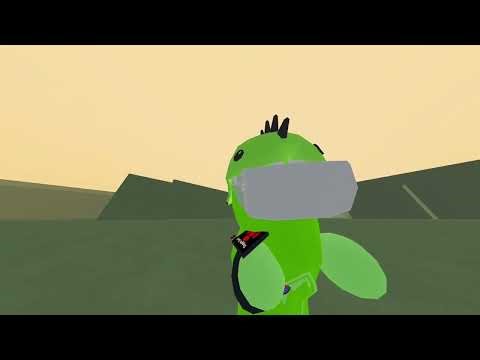 Playing Grab vr (iron man simulator)