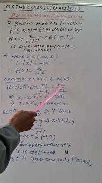 Class 12 । One One and Onto Function #maths