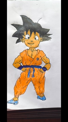 little goku drawing#anime #drawing #little #goku#painting