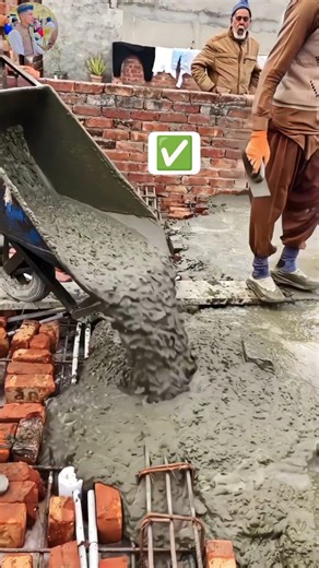 roof creation with cement paste and hand tool