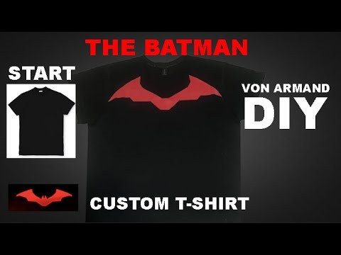 (DIY)How to make a red Batman logo T-Shirt