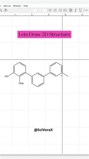 Lets Draw 2D structure... #computationalchemistry #molecularmodeling #academicwriting #drugdiscovery