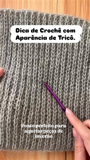 Letícia de França | Dicas & Inspirações - Crochê com amor 🧶 | Este é o ponto favorito para imitar o visual de tricô, criando uma textura canelada e elástica. ✨Ao trabalhar apenas na alça de trás, você... | Instagram