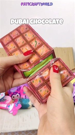 DIY | craft | art on Instagram: "How to make Dubai chocolate paper squishy (easy tutorial) 🍫🍫 #squishy #papercraft #diy #dubaichocolate"