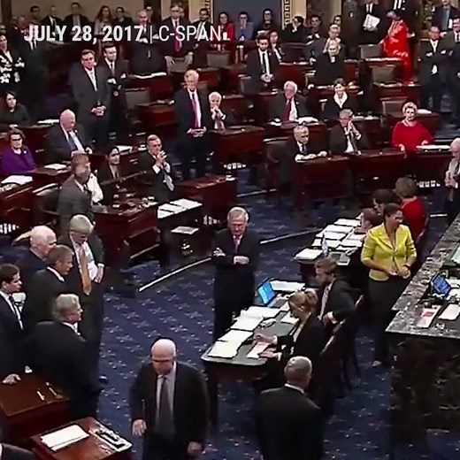 Watch the moment John McCain killed the GOP healthcare plan