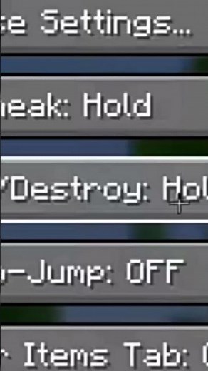 you can toggle attack and distroy button 🔘 #minecraft ‪@sqarebox‬