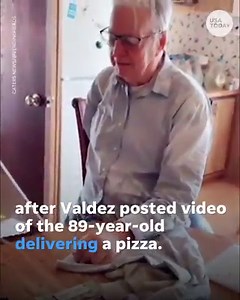 Two TikTokers surprised an 89-year-old pizza delivery driver with a huge gift. | USA TODAY Video