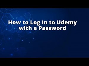 How to Log In to Udemy with a Password