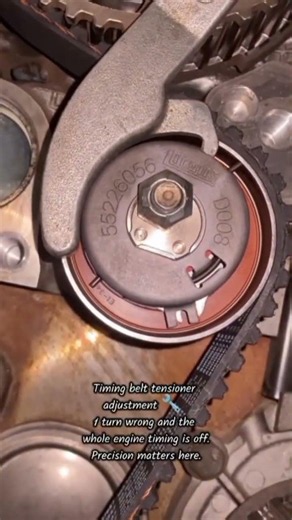 Timing Belt Tensioner Adjustment #TimingBelt #EngineRepair #MechanicLife #Workshop